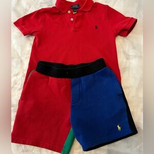 Boys size 6 Ralph Lauren Polo short set
